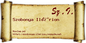 Szobonya Ilárion névjegykártya